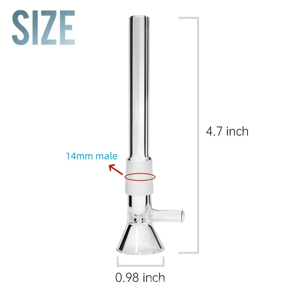 2 Pcs 4.7" Clear Glass DownStem
