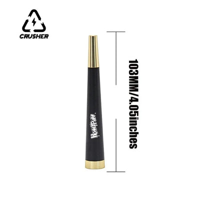 Metal Cone Herb Smoking Pipe with 5MM Activated Carbon Filter