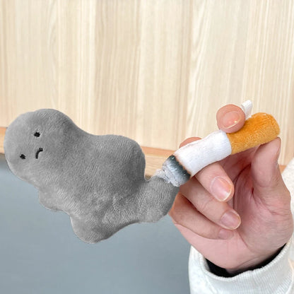 cigarette plush with smoke