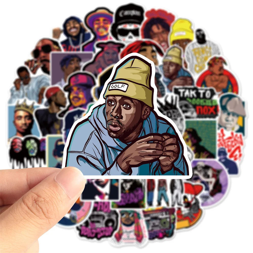 50PCS East West Coast Rap Graffiti Sticker