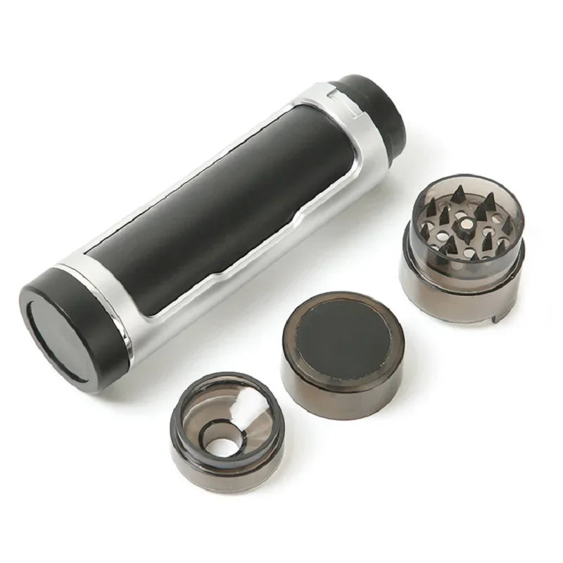 Portable 3 in 1 Tobacco Grinder with Filling Horn Tube