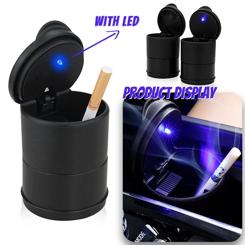 Portable Car Ash Tray With Lid Smell Proof